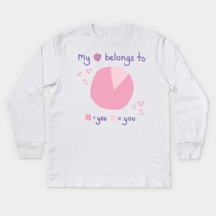 my heart is yours Kids Long Sleeve T-Shirt